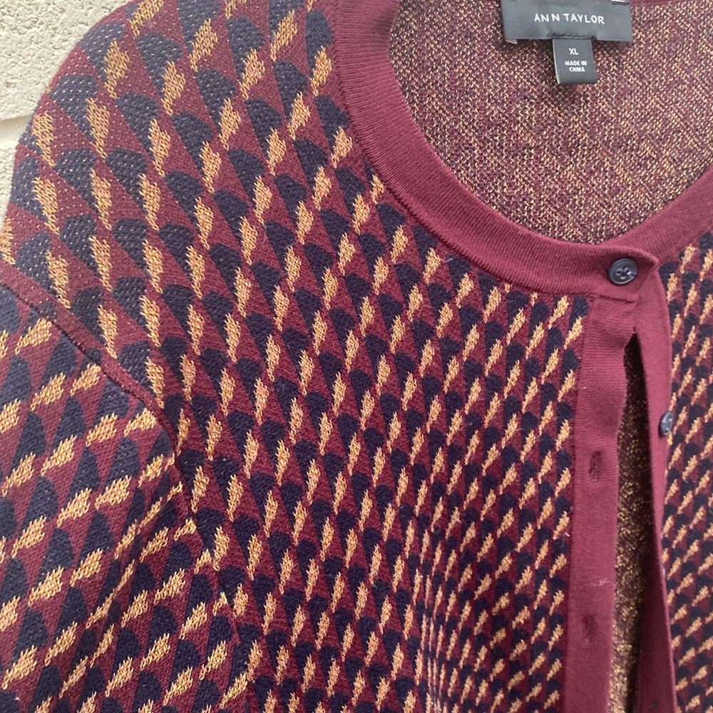 Talbots Cardigan Button Down Fine Knit Size Xl Bu… - image 1